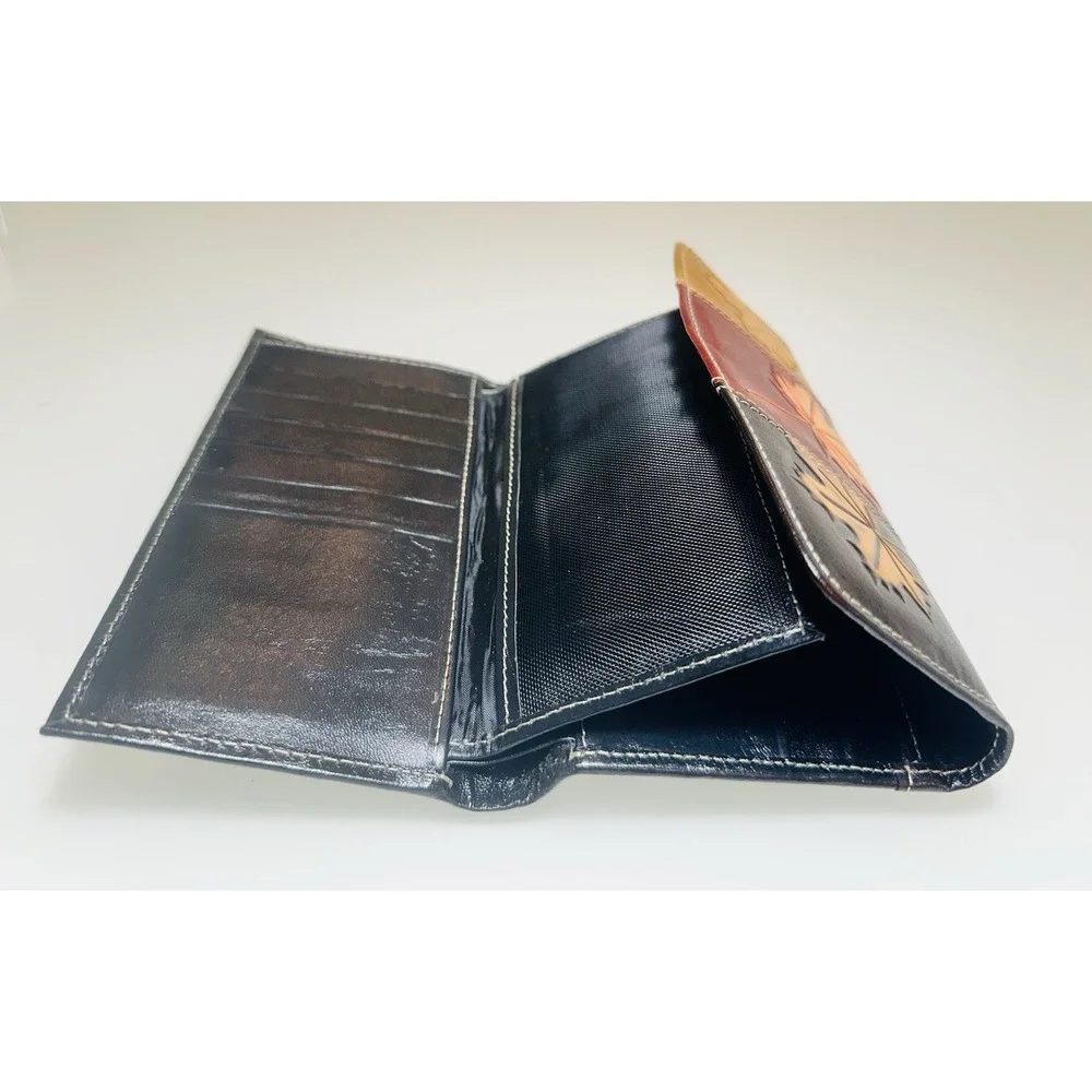 Leather Wallet Cluch Card Holder Black Brown Red Yellow WALLET